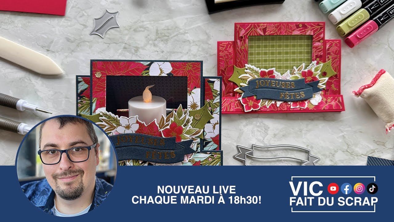[Scrap Tutorial] Christmas Tealight Holder Card