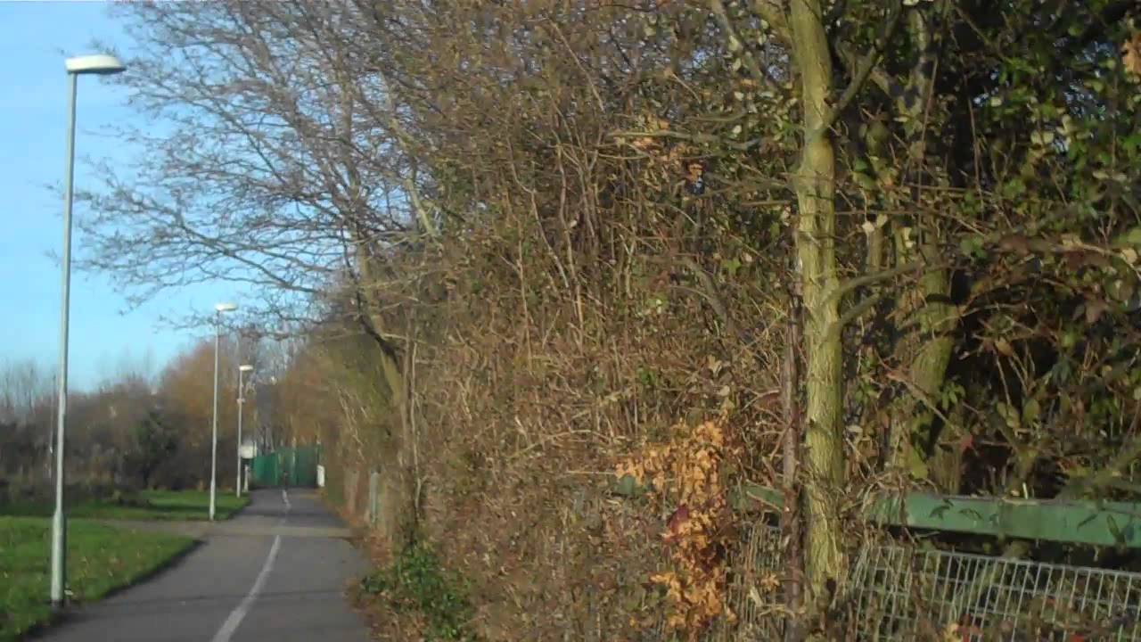 Suburban walk past Dorcan Academy, Swindon