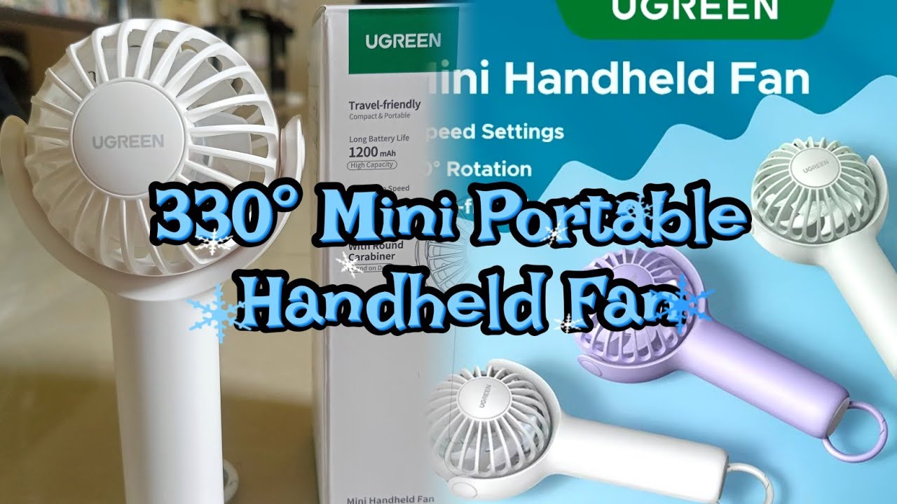 UGREEN Mini Fan 3-Speed 330° Rotatable Adjustable Portable Pocket Fan | Shopee Finds | Unboxing