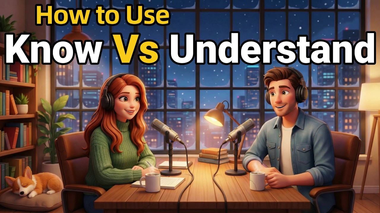 How to Use KNOW and UNDERSTAND in Everyday English | Daily English Conversations | English Podcast