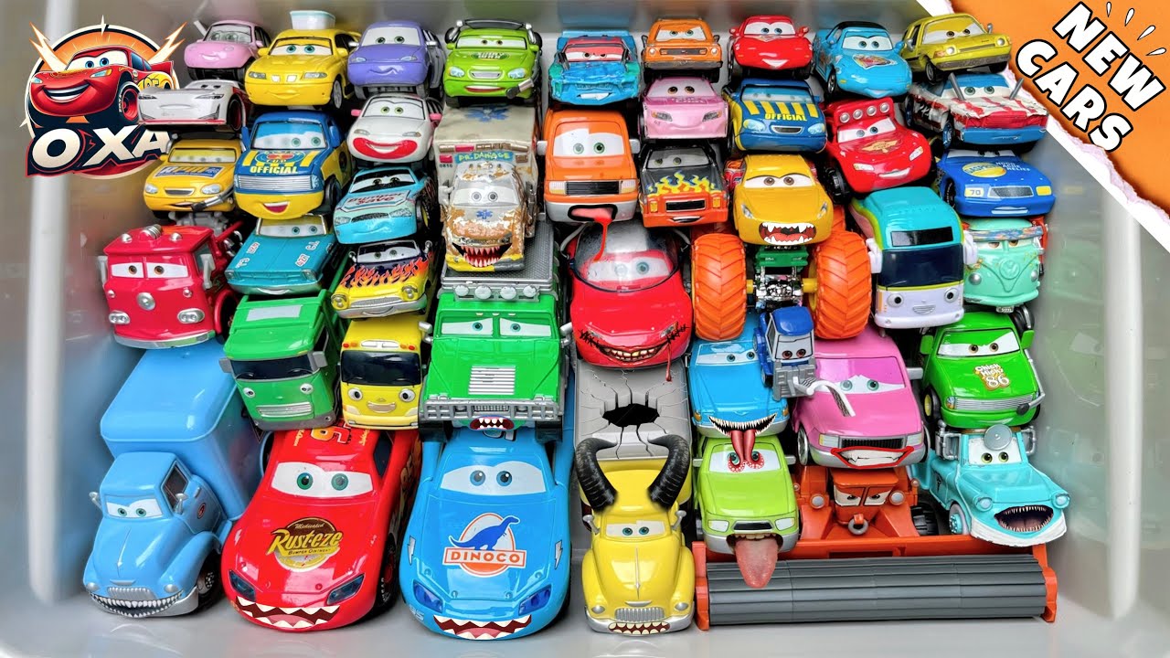Lot of Disney Pixar Cars Unboxing Review | Lightning Mcqueen Bubble RC Cars | Sliding Cars ASMR