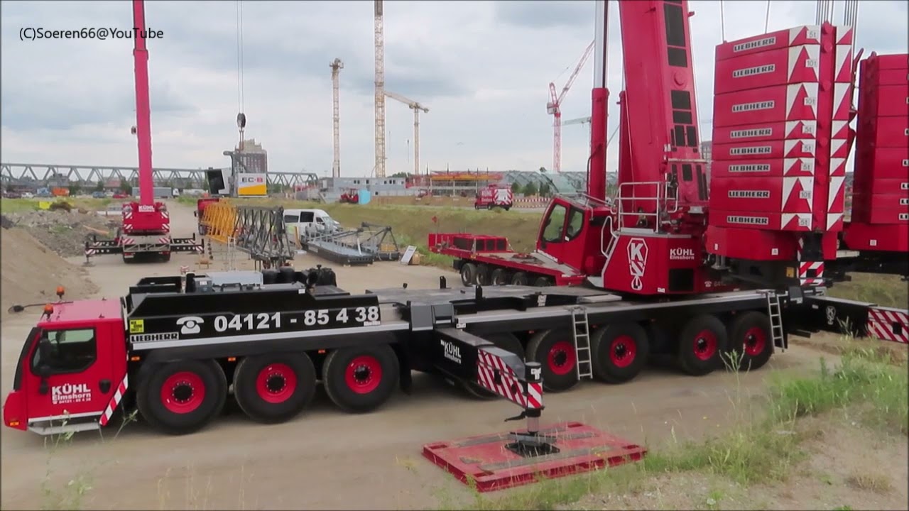 Soeren66 - LIEBHERR LTM 1450-8.1 von KÜHL ELMSHORN bei der Montage eines LIEBHERR 370 EC-B