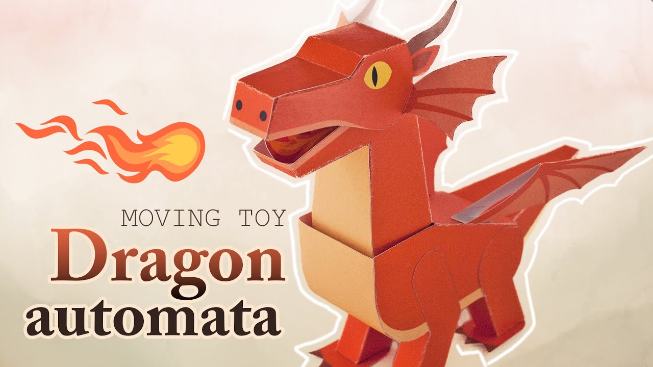 DIY Dragon Automata moving toy (canon papercraft)
