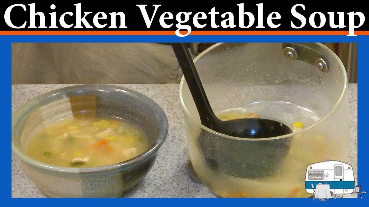 Chicken Soup made with Dehydrated Vegetables