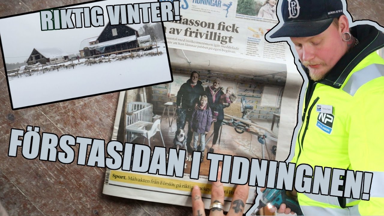 Vi är med i TIDNINGEN || River upp golvet & snön VRÄKER ner || Birket - Del 92