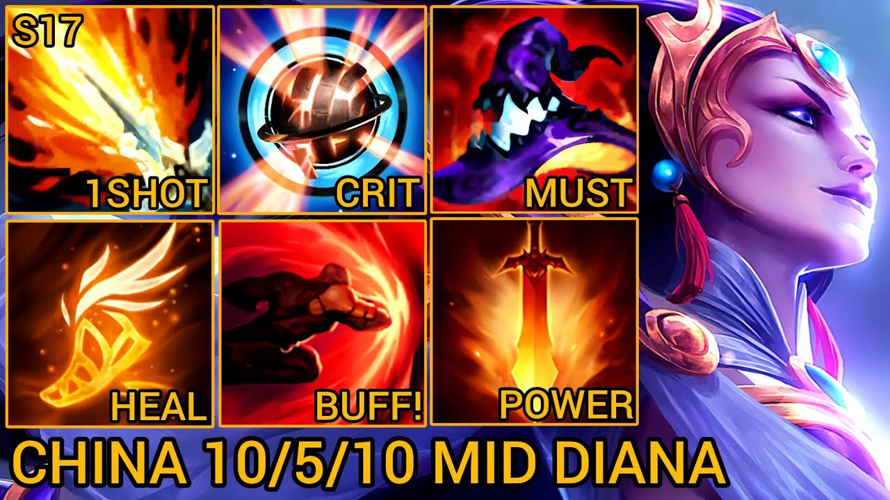 Diana Mid Lane MVP 10/5/10 - China Server Wild Rift Best High Tier New Build Season 17