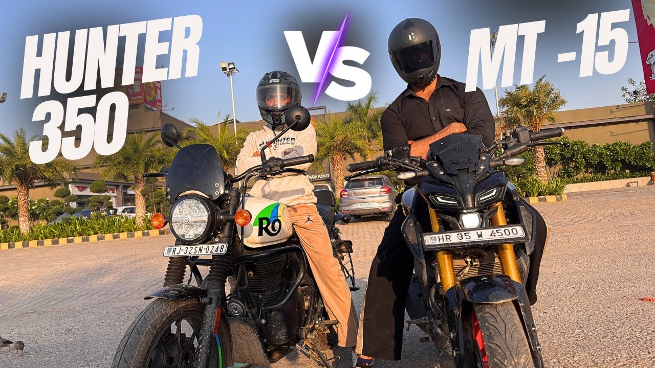 HUNTER 350 vs MT-15 ⚡ Drag Race Vlog | Power vs Speed 💪🏍️ 