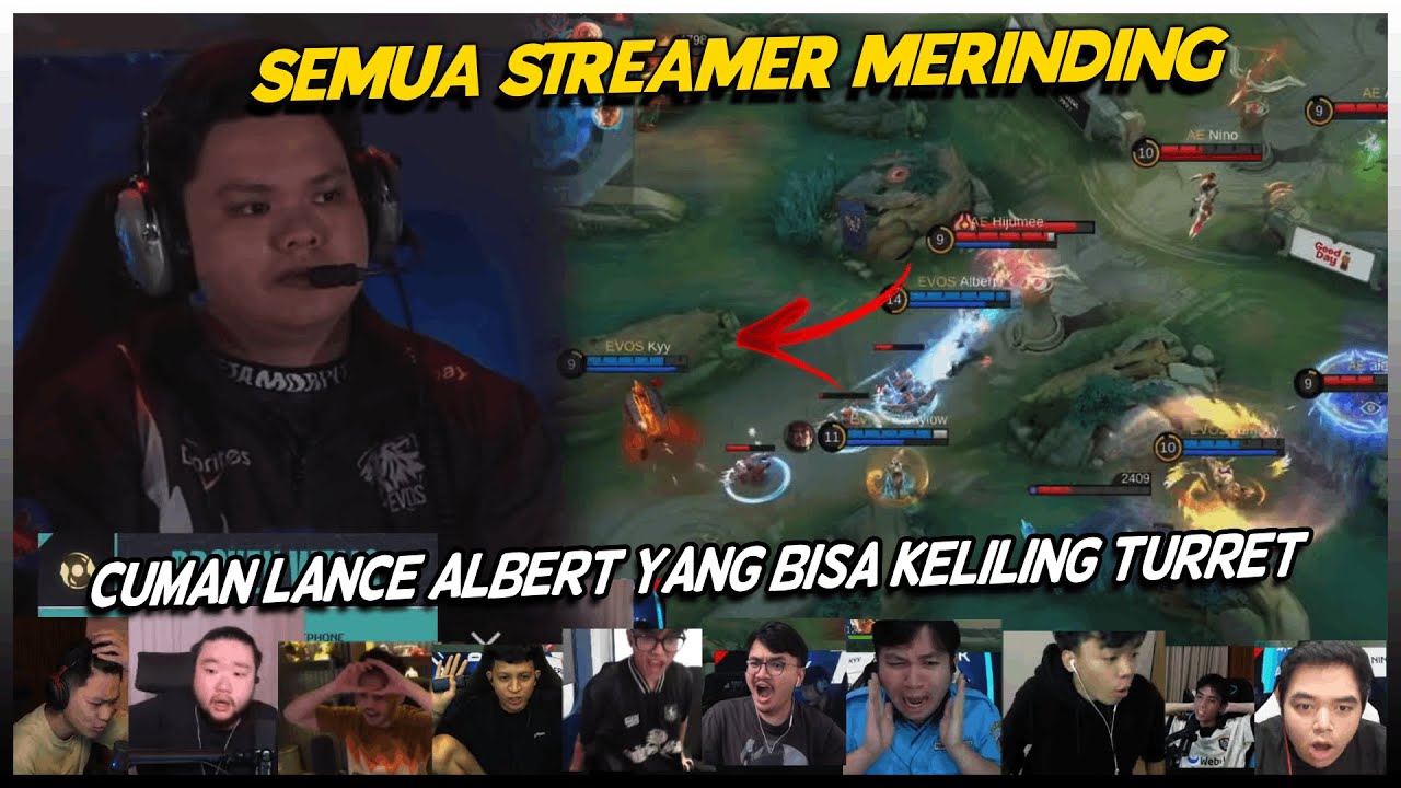 LANCE BABY ALIEN EMANG BEDA‼️REAKSI STREMER LIAT LANCE ALBERT EVOS VS AE