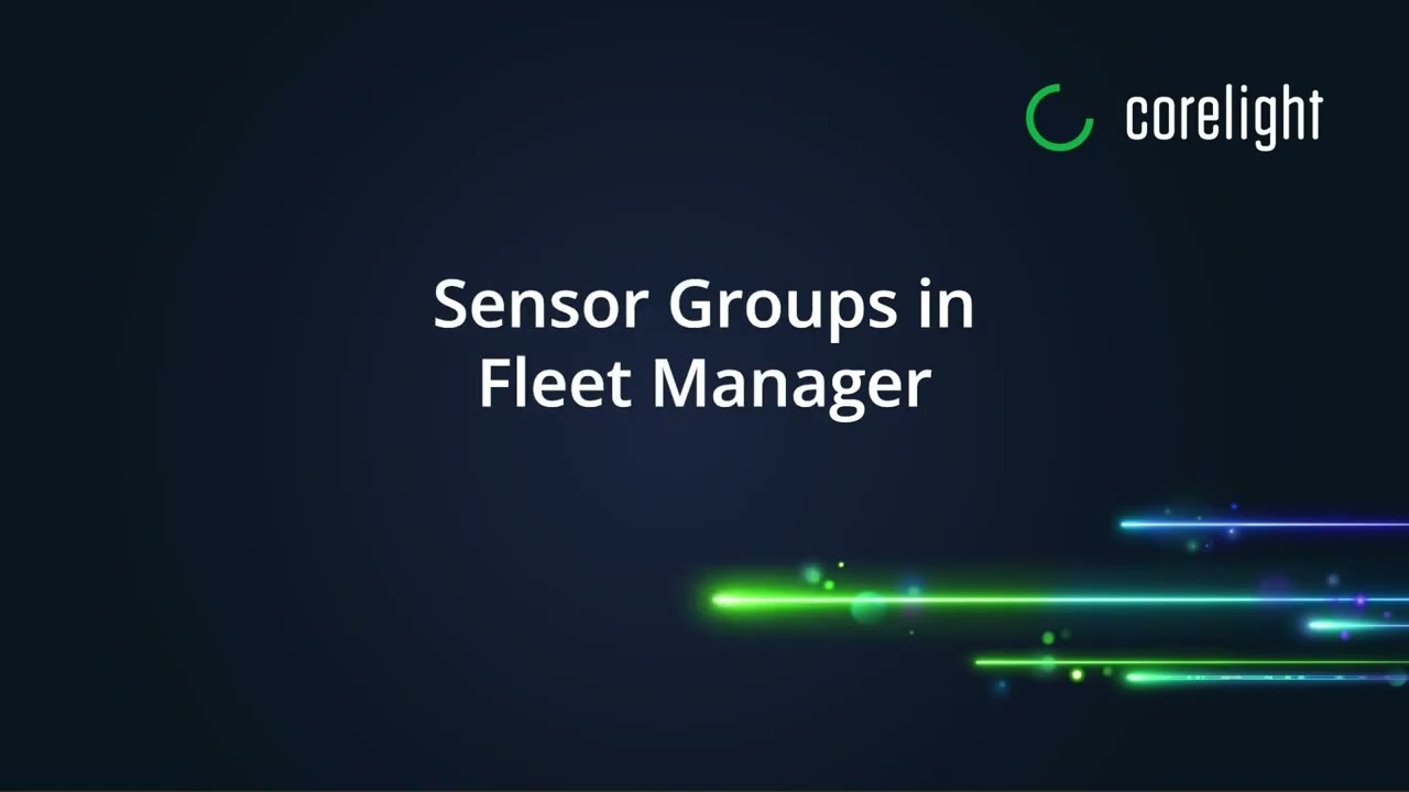 Группы датчиков в Fleet Manager