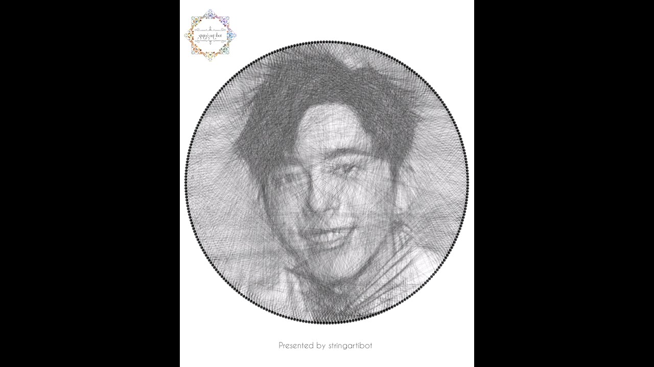String art portrait by ibot - #edanlui #stringart #portrait