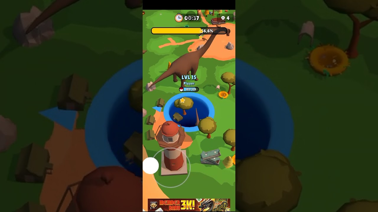Bermain hole.io Yoel. Tolong like, share n subscribe gratis guys. #gaming #funny #shorts #viral #fyp