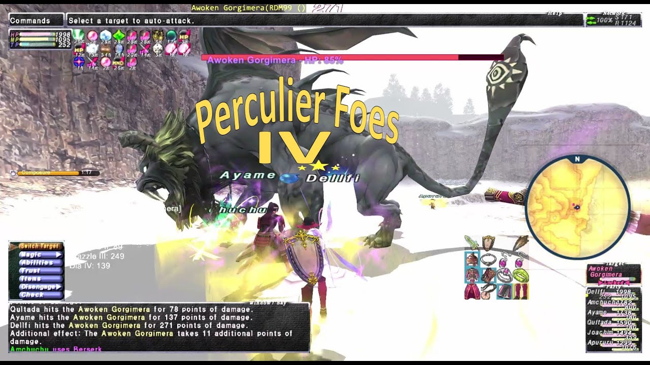 FFXI Redmage Versus Perculer Foes IV  Khimeira