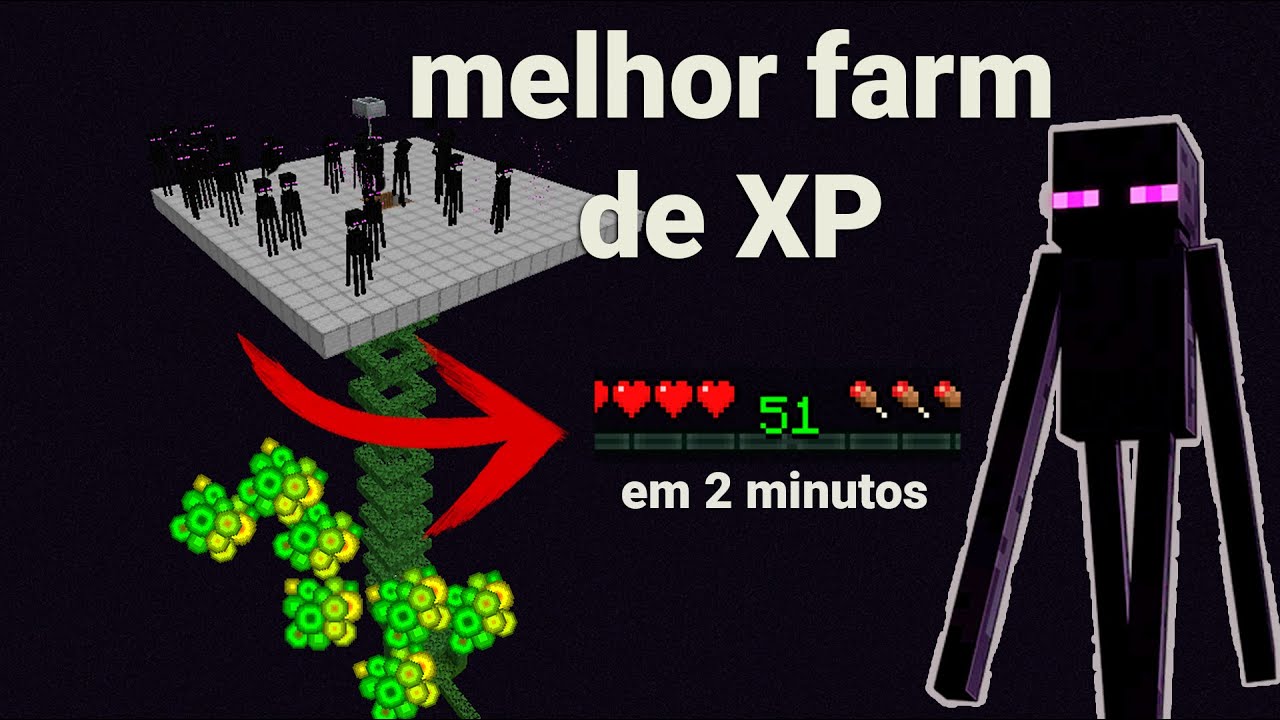 Nova Farm de Enderman para XP facil e eficiente 1.21+ (java + badrock)
