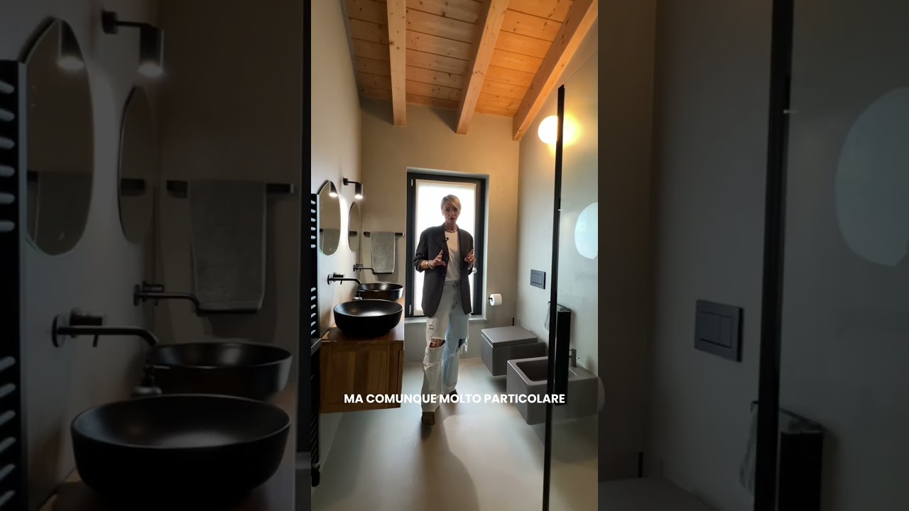 Bagno con sanitari squadrati #interiordesign