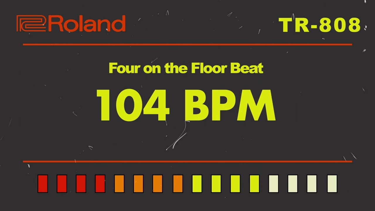 Roland TR-808 Four On The Floor 104 BPM Backing Track