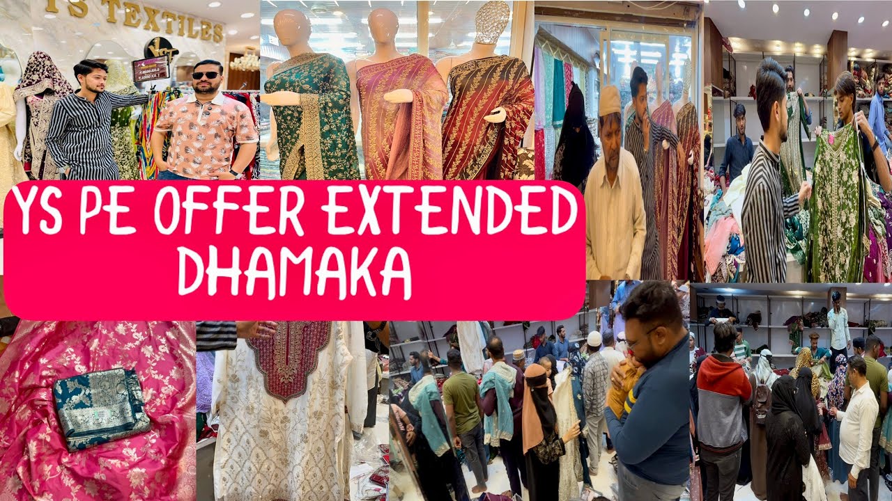 Hyderabad Famous😱YsTextiles🛍️Charminar✨Ramzan 2026😱Offer extended 🌟hogaya hai plzvisit#viralvideo 🔥🔥