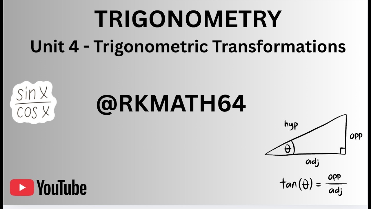 TRIGONOMETRY Unit 4 - Trigonometric Transformations | IIT | NIT | AMRITA | VIT | EAMCET