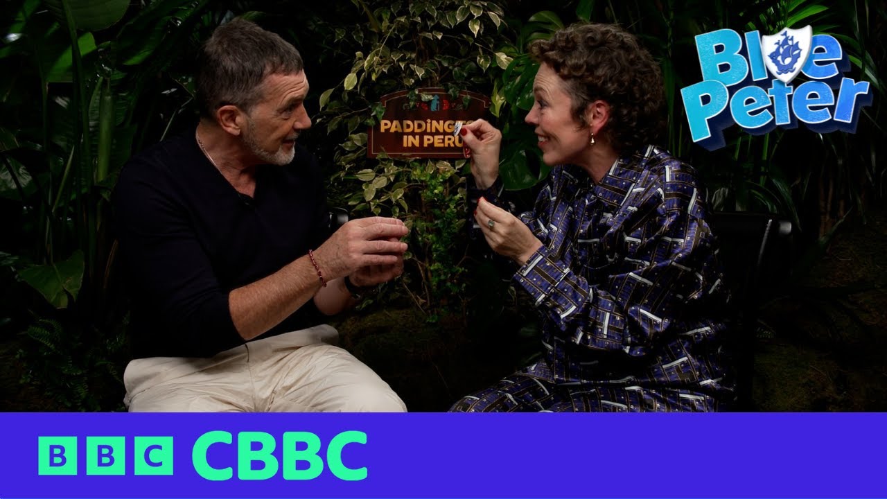EXCLUSIVE Olivia Colman & Antonio Banderas Blue Peter interview | Paddington in Peru | CBBC