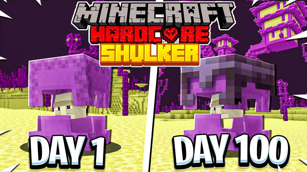 I Survived 100 Days as a SHULKER in Minecraft Hardcore... Here's What Happened