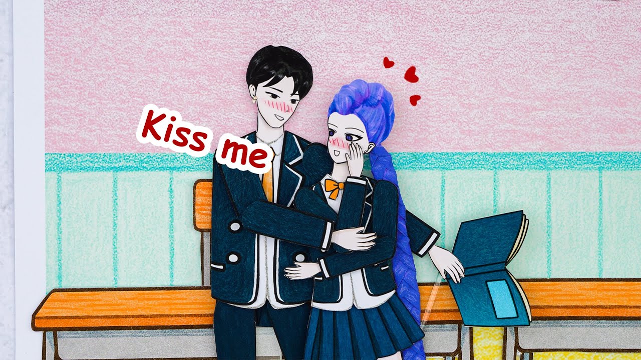 kpop demon hunters paper dolls: Jinu has crush on Rumi | diy paper craft #kpopdemonhunters