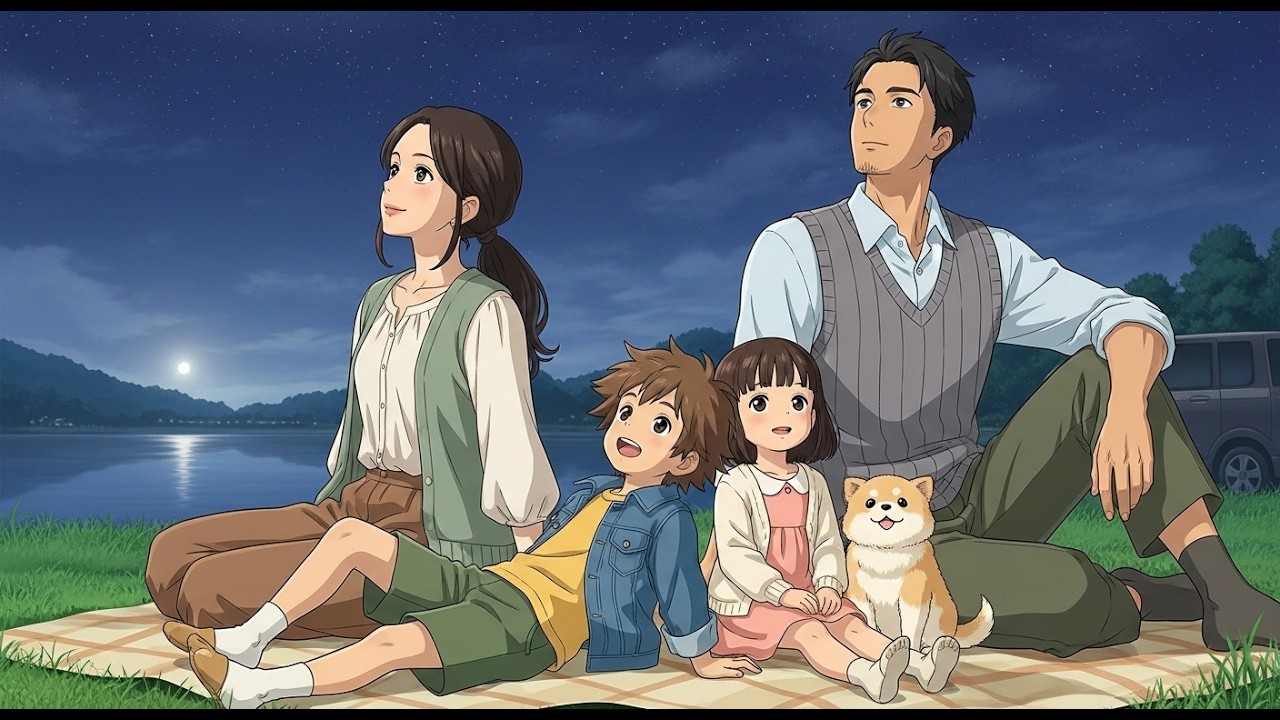 A Peaceful Family Picnic by the Lake 🌿 | Cozy Summer Day | Ghibli Style ASMR | No Talking