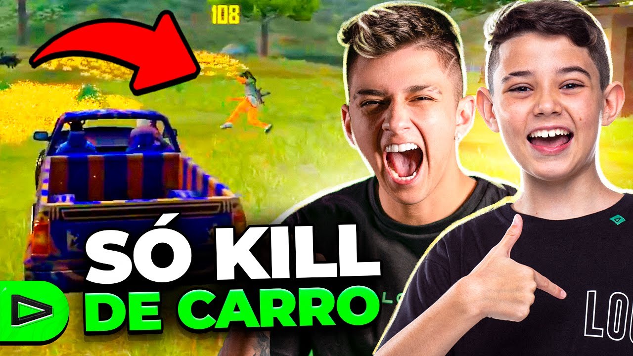 TENTE NÃO RIR!! DESAFIO DO BOOYAH SÓ COM CARROS NO FREE FIRE!!