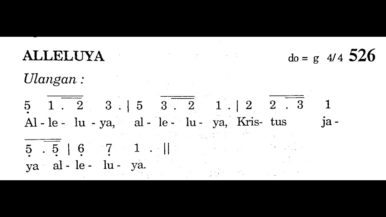 [Lagu Masa PASKAH] ALLELUYA - Puji Syukur No. 526
