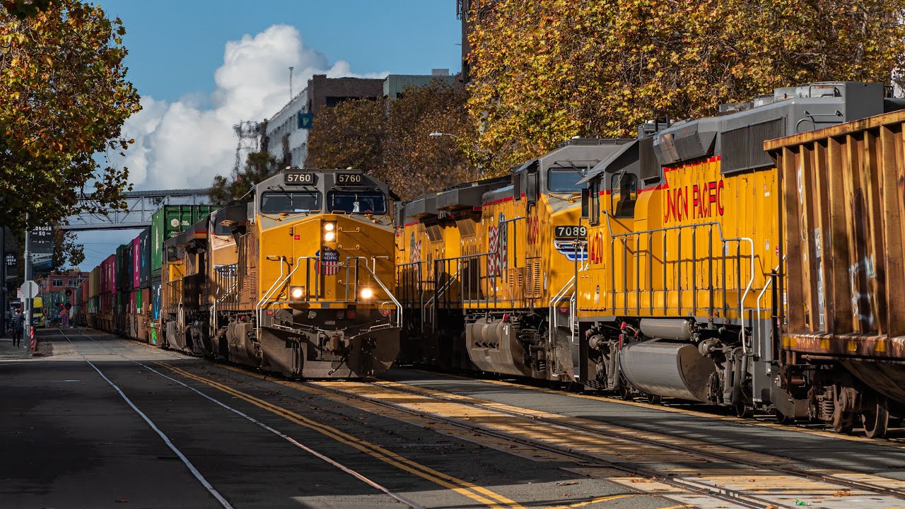 Oakland Trains In The Street: Jack London Square #2