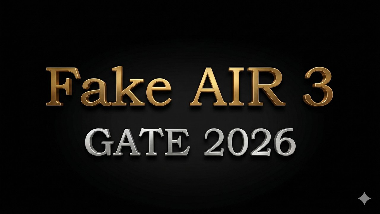 Fake AIR - 3 Rank | GATE 2026