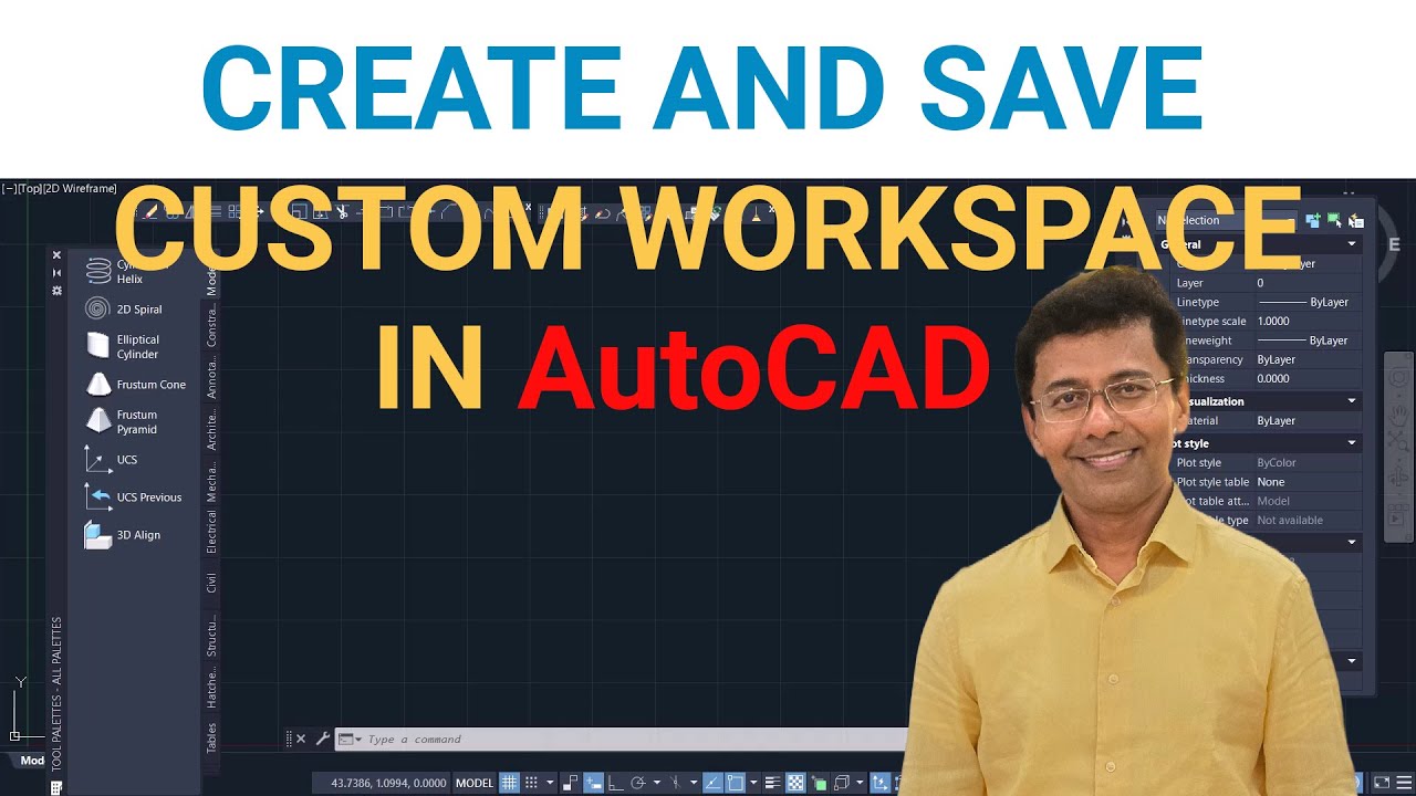 CUSTOM WORKSPACE IN AutoCAD