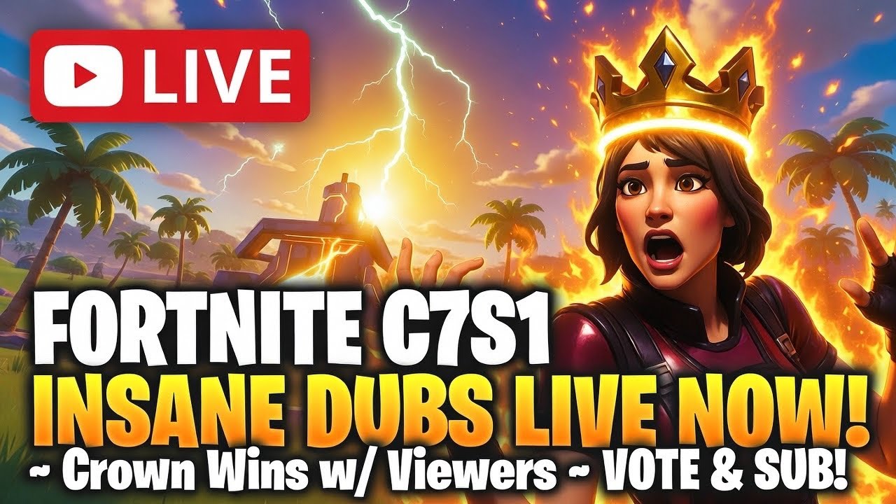 🔴 Fortnite C7S1 INSANE DUBS LIVE! 👑🌴 Crowns w/ Viewers 🔥 VOTE & SUB!