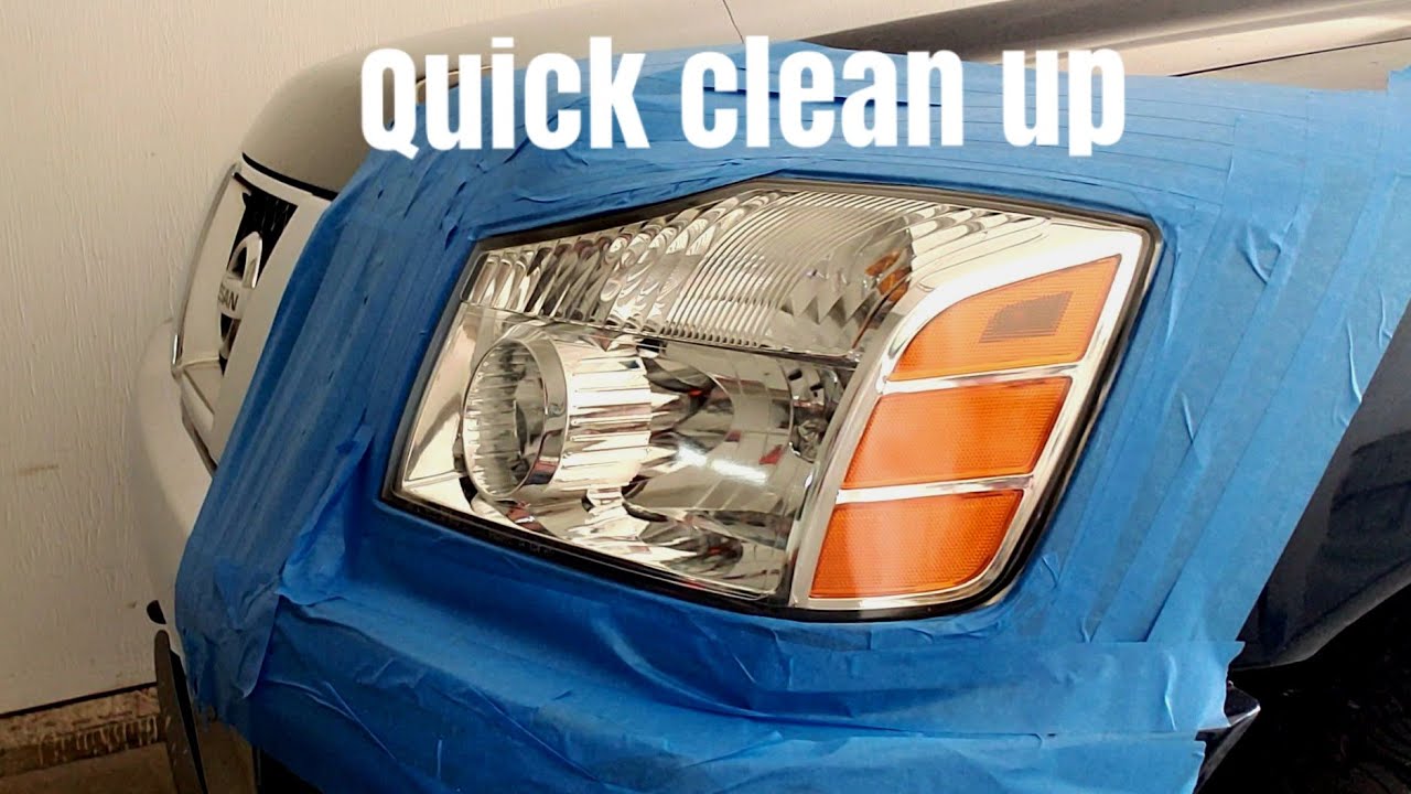 2006 Nissan Titan headlight restoration.