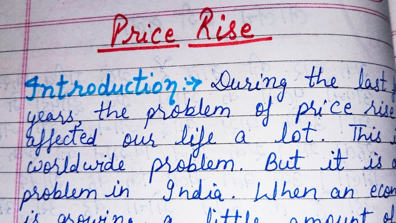 Essay on price rise in India in english | english essay on rising prises | how to write an essay