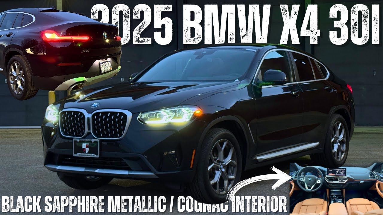 2025 BMW X4 xDrive30i Full Vehicle Review | Black Sapphire Metallic Exterior/Cognac Interior