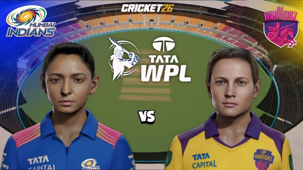 🔴 Mumbai Indians W vs UP Warriorz W WPL 2026 | Cricket 26 Live - SR Gamer