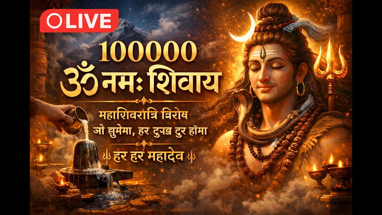 🔴 LIVE | 100000 ॐ नमः शिवाय 🔱 | महाशिवरात्रि विशेष | जो सुनेगा हर दुःख दूर होगा 🙏 #LiveShivBhajan