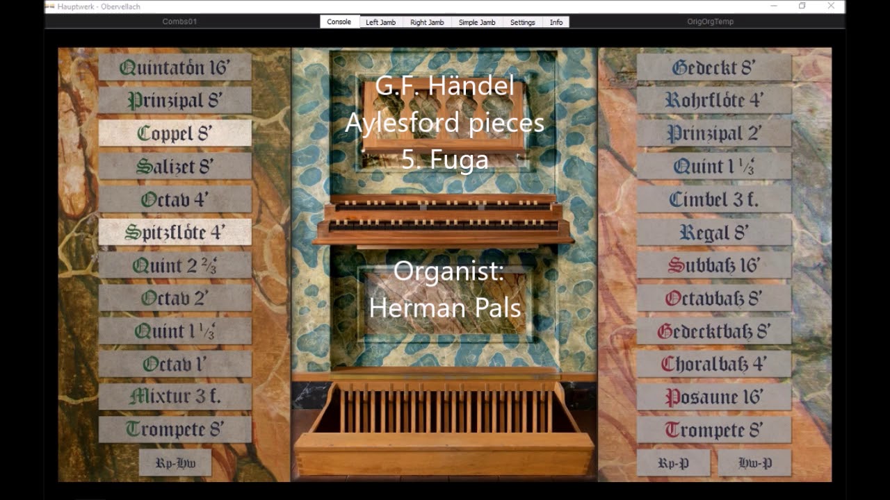 Georg Friedrich  Händel Aylesford Suite with pieces nr 1-7 (Hauptwerk Obervellach)