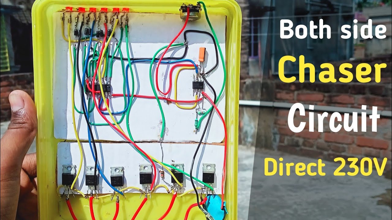How to make 6 channel Chaser circuit direct 230V | step by step making both side chaser circuit|
