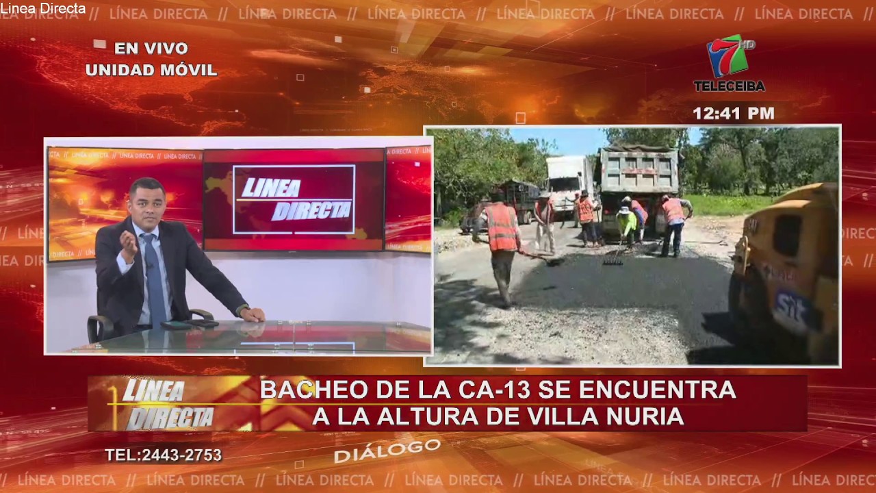 Bacheo de la CA-13 avanza a la altura de Villa Nuria en La Ceiba