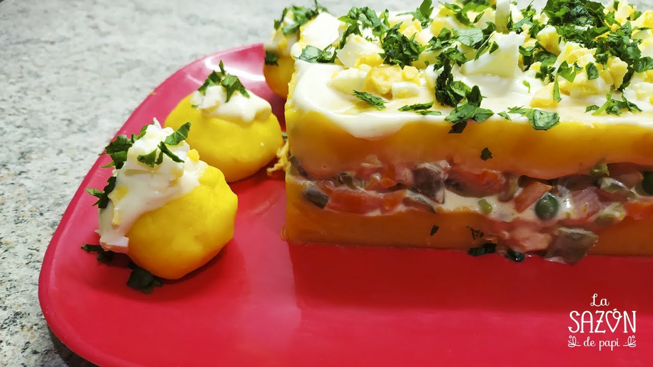 CAUSA RELLENA DE VERDURAS • Recetas vegetarianas •