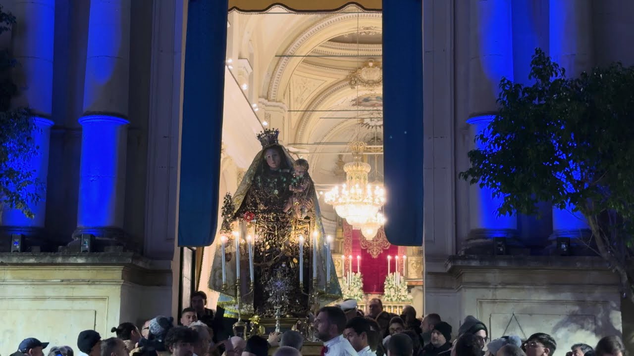 Aci Catena 11 Gennaio 26 Uscita Processione Madonna Catena e Fuochi Artificiali NUOVA PIROTECNICA 4K