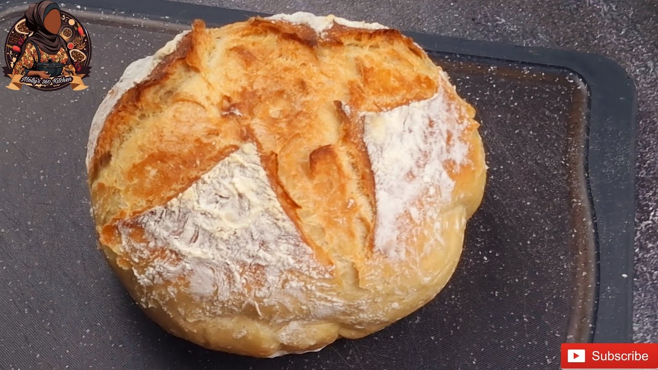 The Easiest Bread Recipe Ever (4 Ingredients)