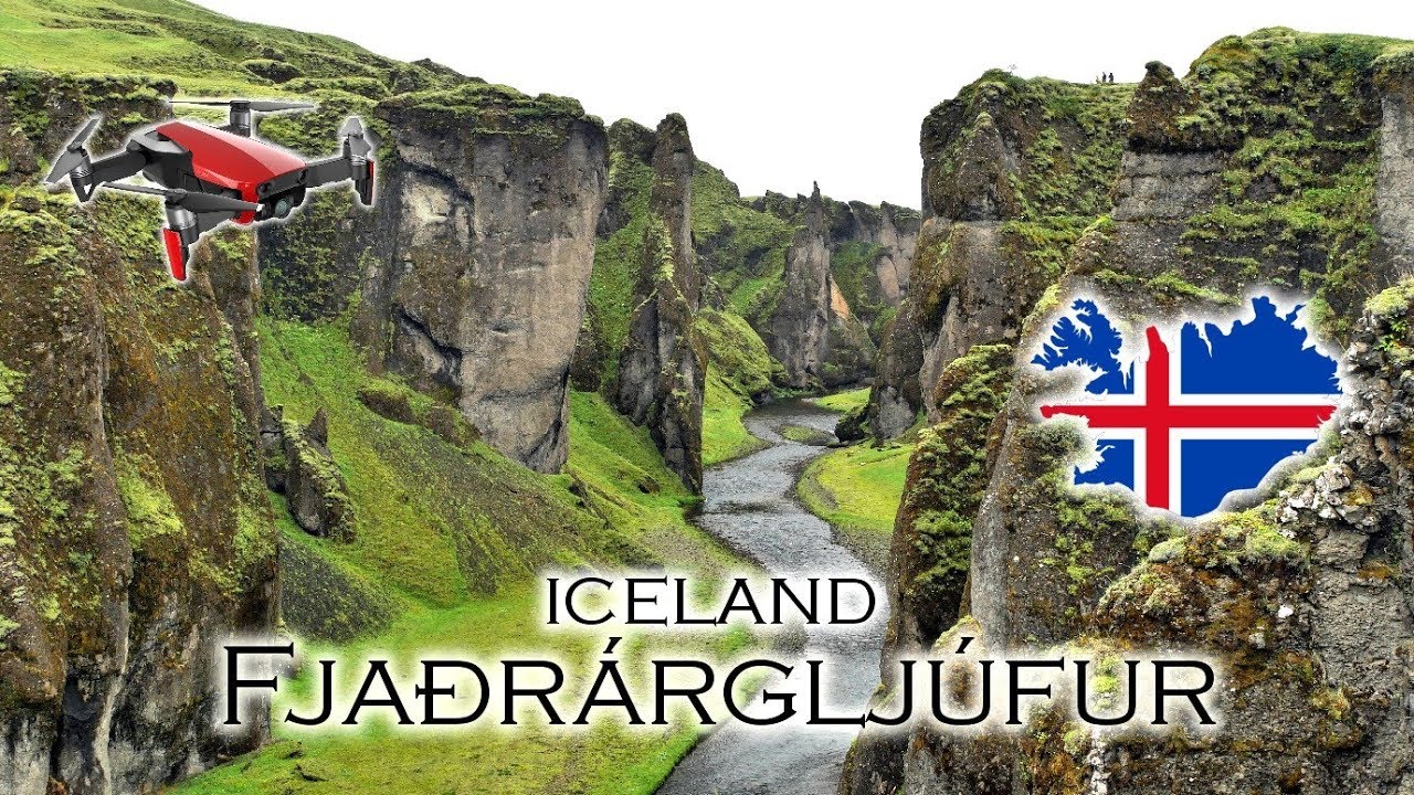 Iceland - Fjaðrárgljúfur canyon 4K Drone
