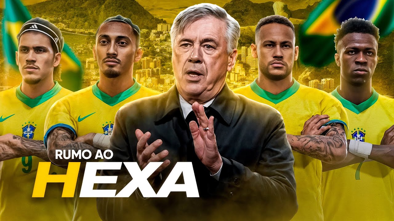 Montei a nova SELEÇÃO BRASILEIRA do ANCELOTTI, BRASIL HEXA CAMPEÃO?🏆