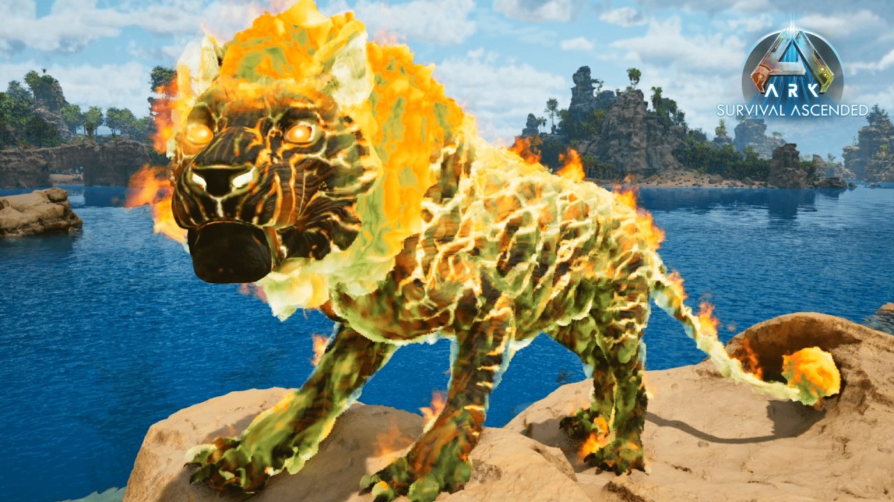 恐竜を狩る新種のライオン『パイロメイン』を捕まえる！ - ARK Survival Ascended ゆっくり実況 【新アーク】