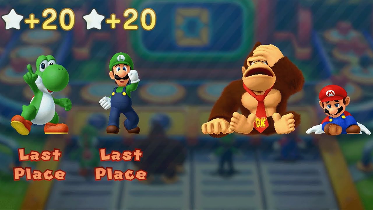 Mario Party 10 - Yoshi vs Donkey Kong vs Luigi vs Mario - Mushroom Park