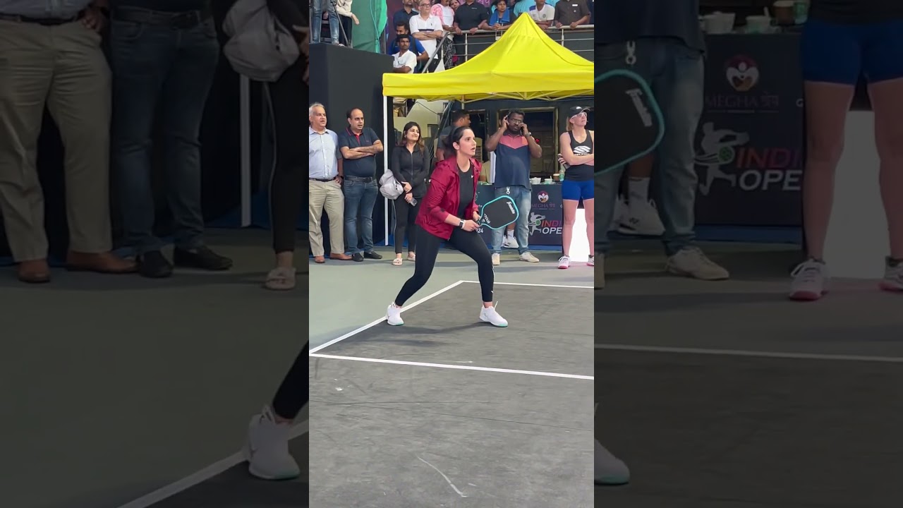 #saniamirza playing Pickle Ball at Indian open 2024 . #pickleball #timesapplaud
