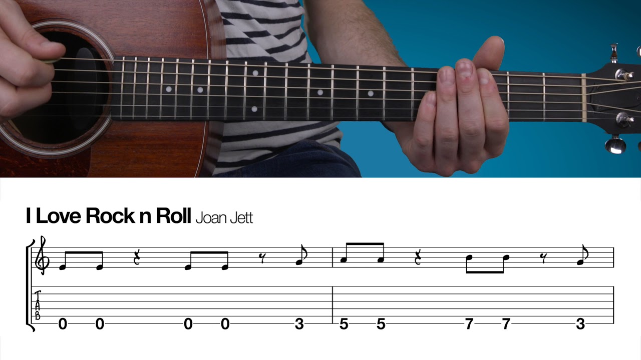 I Love Rock n Roll | Beginners Guitar Lesson