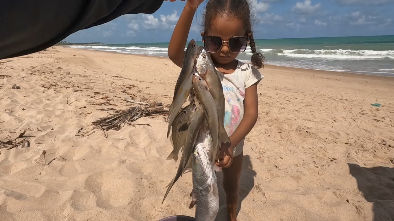 Pescaria de vara de espera na praia da sereia Macei&oacute; AL