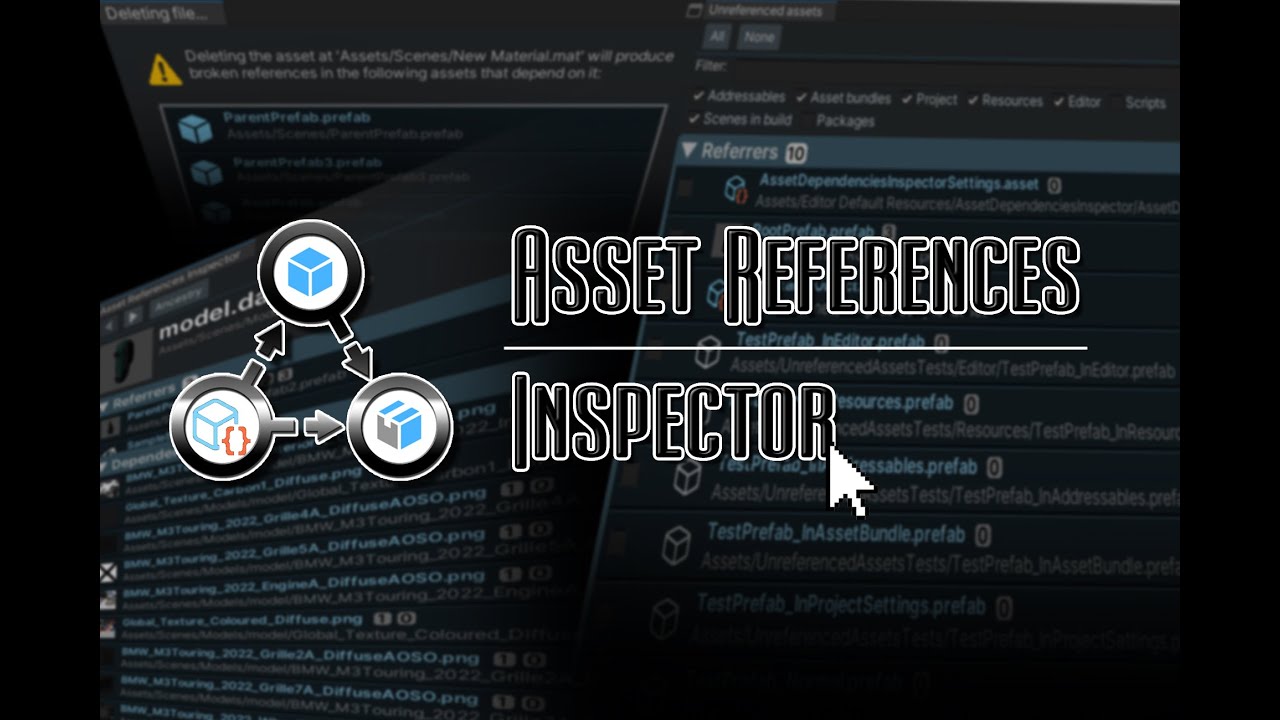 Asset References Inspector, an editor tool for Unity